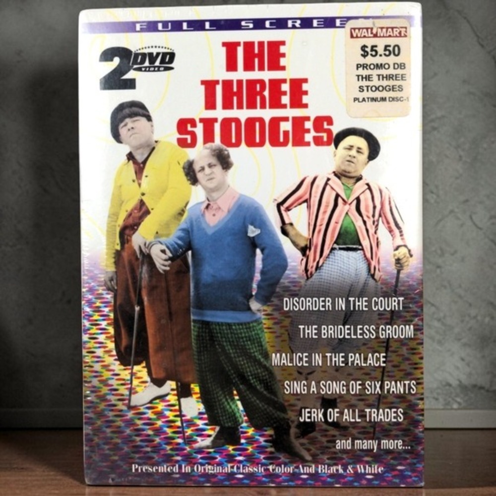 Platinum The Three Stooges 2 DVD Set 2003 VTG Color & B&W Full Screen New Sealed